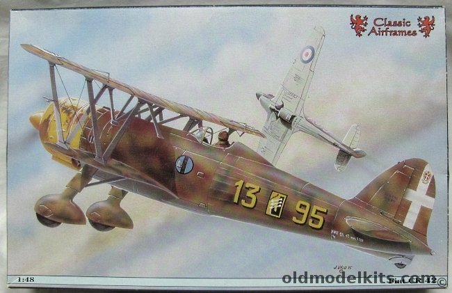 Classic Airframes 1/48 Fiat CR-42 - 83rd Sq 18 Gruppo 3 Stormo Belgium Autumn 1940 / 162 Sq 161 Gruppo Aegean Theatre Isle of Scarpanto, 95-402 plastic model kit